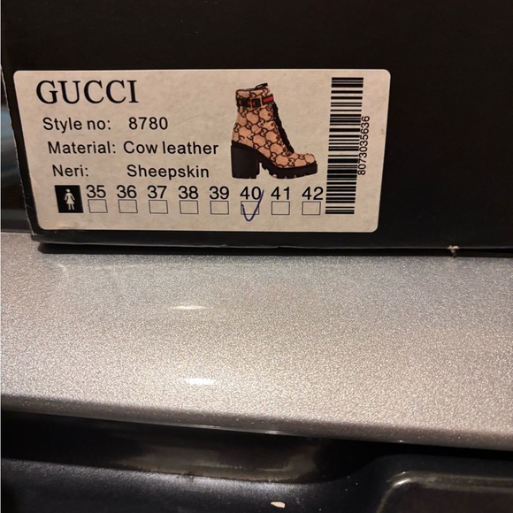 Gucci Women's Sheepskin Leather Boots - Brown - Picture 1 of 4